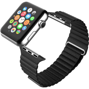 Ремінець Promate Lavish-38 для Apple Watch 38-40 мм 1/2/3/4/5/6/SE Black (lavish-38.black) краща модель в Черкасах