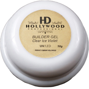 Гель для нарощування нігтів HD Hollywood Builder Gel Clear Ice Violet 50 мл (HD-ГСС50) (2200212225439) краща модель в Черкасах