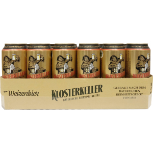 Упаковка пива Klosterkeller Weissbier China светлое нефильтрованное 5.4% 0.5 л х 24 шт (4016762006514) лучшая модель в Черкассах