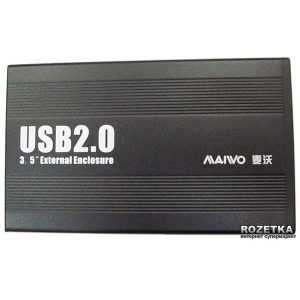 Зовнішня кишеня Maiwo для HDD 3.5 " SATA USB 2.0 Black (K3502-U2S) ТОП в Черкасах