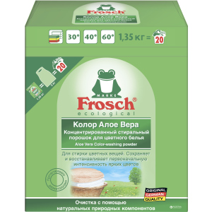 купить Стиральный порошок-концентрат Frosch Колор Алоэ Вера 1350 г (4001499145698)