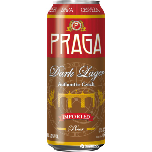 Упаковка пива Praga Premium Dark Lager темне фільтроване 4.7% 0.5 л х 24 банки (8593875519897) рейтинг