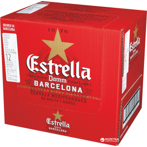 Упаковка пива Estrella Damm Lager світле фільтроване 4.6% 0.66 л х 12 пляшок (8410793282965) ТОП в Черкасах