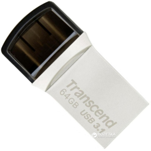 Transcend JetFlash 890 64GB USB 3.1 / Type-C Silver (TS64GJF890S) краща модель в Черкасах