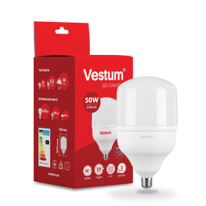 Лампа LED Vestum T140 50W 6500K 220V E27 (1-VS-1604) ТОП в Черкассах