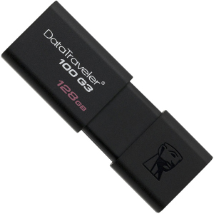 Kingston DataTraveler 100 G3 128GB USB 3.0 Black (DT100G3/128GB) ТОП в Черкассах