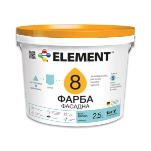 хорошая модель Фасадная краска "ELEMENT" 8 2.5 л