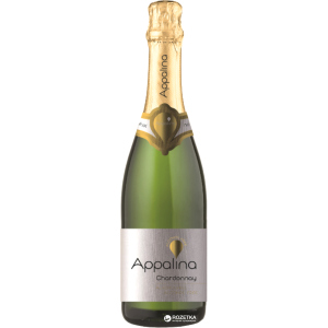 Вино игристое Appalina Chardonnay Sparkling белое полусладкое 0.75 л 0.01% (4049366003290) ТОП в Черкассах