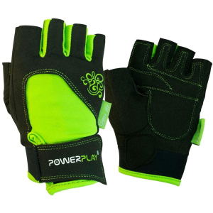 Перчатки для фитнеса PowerPlay 1728 XS Black/Green (PP_1728_XS_Black/Green) ТОП в Черкассах