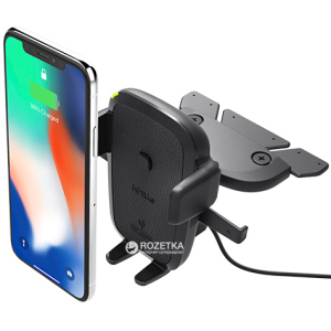 Автодержатель для телефона iOttie One Touch 4 Wireless Qi Charging CD Mount Black (HLCRIO136AM) лучшая модель в Черкассах