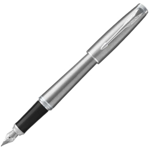 Ручка перьевая Parker Urban 17 Metro Metallic CT FP F Черная Серебристый корпус (30 311) лучшая модель в Черкассах