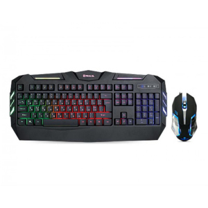 Комплект REAL-EL Gaming 9500 Kit Backlit (клавіатура+миша) Black, USB краща модель в Черкасах