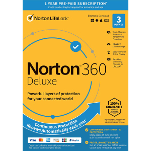 Антивірус Norton 360 Deluxe 25GB для 3 ПК на 1 рік ESD-електронний ключ у конверті (21409592) ТОП в Черкасах