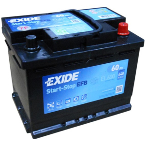 купити Автомобільний акумулятор Exide EFB 6СТ-60 (EL600) 60 Ач (-/+) Euro 640 А (EL600)