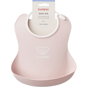 Слюнявчик м'який BabyBjorn Baby Bib Powder Pink Рожевий (46364) (7317680463647) краща модель в Черкасах