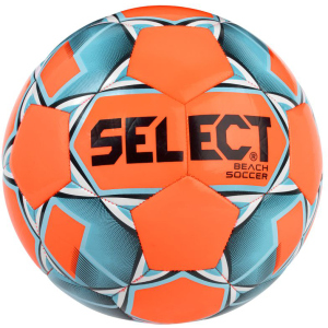 М'яч для пляжного футболу Select Beach Soccer New (314) №5 Orange-Blue (5703543199181) краща модель в Черкасах