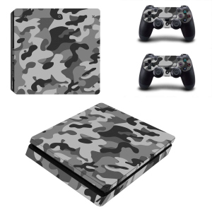 Вінілові наклейки на PS4 SLIM та Dualshock Камуфляж Sony PlayStation 4 Custom Skin Playsole Games (PG126) в Черкасах