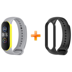 Xiaomi Mi Band 5 MiJobs Dual Color Grey/Yellow (MJ5-DSS001GY) краща модель в Черкасах