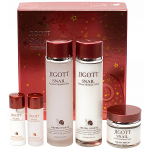 Набор для лица Jigott Snail Moisture Skin Care 3 set с муцином улитки антивозрастной (8809541281259) рейтинг