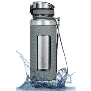 Бутылка для воды KingCamp Silicon Tritan Bottle KA1144 1 л Medium grey (KA1144_MEDIUMGREY) лучшая модель в Черкассах