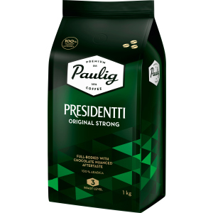 Кофе в зернах Paulig Presidentti Original Strong 1 кг (6411300169344) ТОП в Черкасах