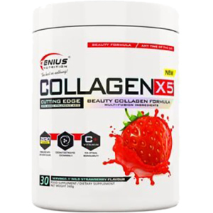 Коллаген Genius Nutrition Collagen-X5 360 г Wild Strawberry (7358670497839) ТОП в Черкассах