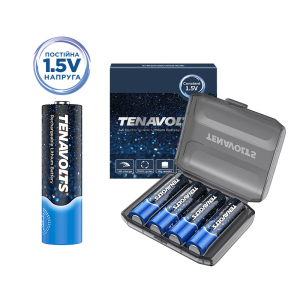 Аккумулятор Tenavolts Lithium AA 1.5В 1850 мА·ч 4 шт в пластиковом боксе (191763001134) ТОП в Черкассах