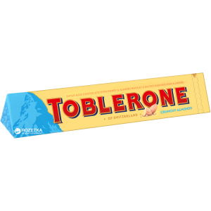 Упаковка шоколаду Toblerone Молочний з хрустким мигдалем 100 г х 20 шт (7622300710620) в Черкасах