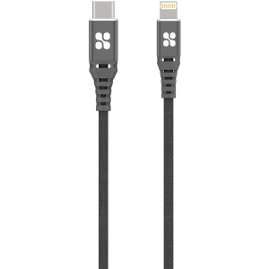 Кабель Promate PowerCord Type-C - Lightning 1.2 м Grey (powercord.grey) лучшая модель в Черкассах