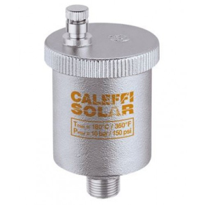 Повітровідвідник Caleffi Solar DN 3/8" для сонячних систем (з кульовим краном) 250131 в Черкасах