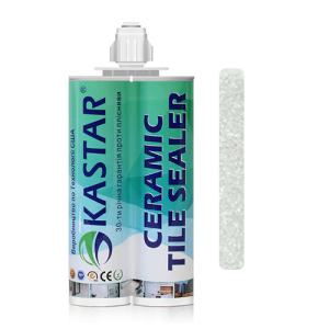 Двокомпонентна епоксидна фуга затірка Kastar Ceramic Tile Sealant Місячне срібло, 400мл.