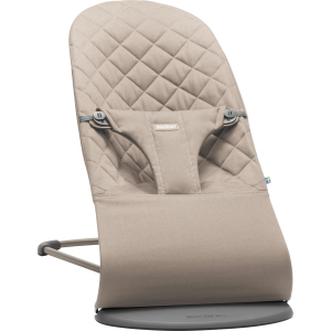 Крісло-шезлонг Baby Bjorn Balance Sand Grey Cotton Сірий (6017) краща модель в Черкасах