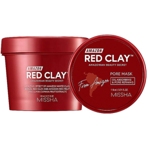 Маска для обличчя на основі червоної глини Missha Amazon Red Clay Pore Mask 110 мл (8809643534987) краща модель в Черкасах