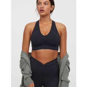 Спортивний топ H&M Sport 0849886-1 L Темно-синій (EZH2000000076454) ТОП в Черкасах