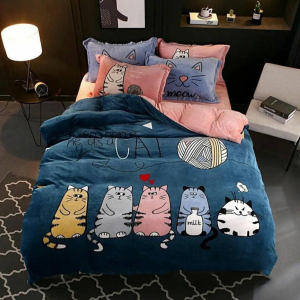 Пододеяльник MirSon Бязь Premium 17-0492 Furry cats 160 x 220 см (2200003469462) в Черкассах