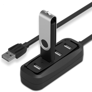 USB-хаб Vention USB Hub 4-Port 2.0 0.5 м Black (VAS-J43) (43387944) краща модель в Черкасах