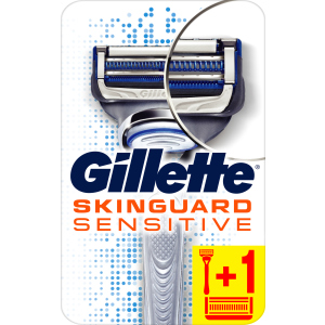 Верстат для гоління чоловічий (Бритва) Gillette SkinGuard Sensitive з 2 змінними картриджами (7702018486342) надійний