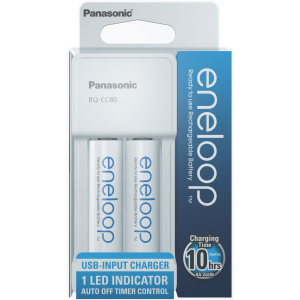 Зарядное устройство Panasonic Compact Charger USB+ Eneloop 2AA 1900 mAh NI-MH (K-KJ80MCC20USB) ТОП в Черкассах