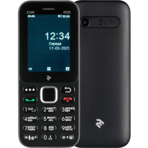 Мобільний телефон 2E E240 2020 Dual Sim Black краща модель в Черкасах