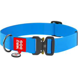 Нашийник Collar Waudog Waterproof XXL 40 мм 43-70 см Блакитний (28012) краща модель в Черкасах