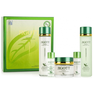 Набор для ухода за лицом Jigott Зеленый Чай Well-being Green Tea Skin Care 3SET (8809541281266) ТОП в Черкассах