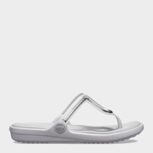 В'єтнамки Crocs Jibbitz Sanrah MetalBlock Flat Flip 205470-98Q-W7 37-38 23.8 см Сріблясті (191448322042) в Черкасах