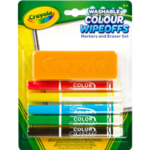 Набір фломастерів Crayola Washable для сухого стирання із щіткою 5 шт (256417.012) (0071662093020) в Черкасах