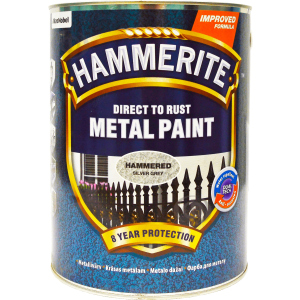 Фарба Hammerite Metal Paint Hammered - глянсова фарба алкідна по металу, захисна, чорна, 5 л (5126349) в Черкасах