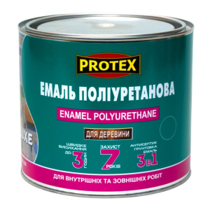 Емаль поліуретанова для дерева LUXE PROTEX 2.4кг біла в Черкасах