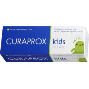 Зубная паста детская ферментная Curaprox CS Kids со свежим вкусом сладкой мяты 1450 ppm F 60 мл (7612412429633) лучшая модель в Черкассах