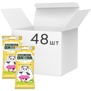 Упаковка вологих серветок для рук Снігова Панда Ромашка Kids 48 пачок по 15 шт (4820183970510) ТОП в Черкасах