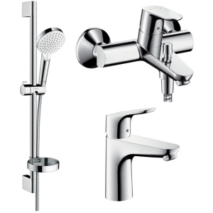 Набір змішувачів HANSGROHE Focus 1092019 (31607000+31940000+26553400) краща модель в Черкасах