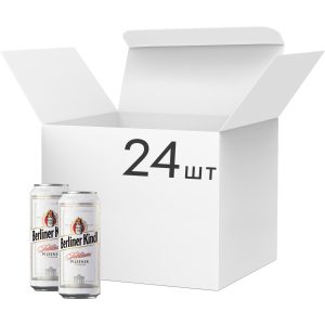 Упаковка пива Berliner Kindl Jubilaums Pilsener светлое фильтрованное 5.1% 0.5 л х 24 шт (4053400279114) ТОП в Черкассах