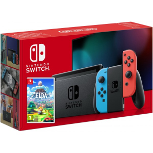 Nintendo Switch Neon Blue-Red (Upgraded version) + Игра The Legend of Zelda: Link's Awakening (русская версия) в Черкассах